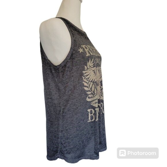 Patriotic Grey M Tank by Maurices -"Rebel Be Free" Design with Stylish Open Back - Picture 3 of 6